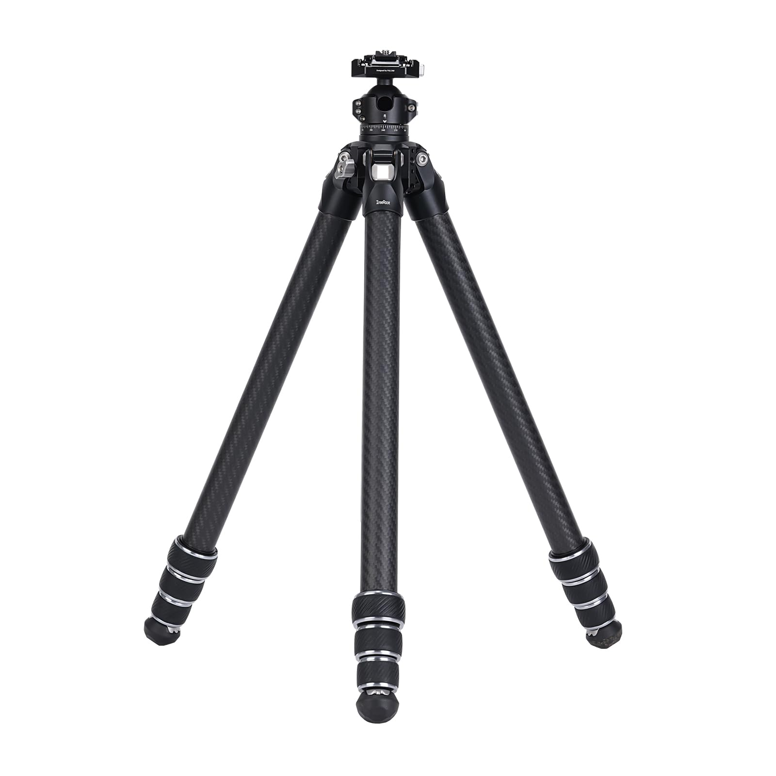 Falcam Treeroot 61" Carbon Fiber Small Travel Tripod Kit C141K-301, 4-Section Round Tube Legs, Quick Lock Tripod With Ballhead-T00A4903
