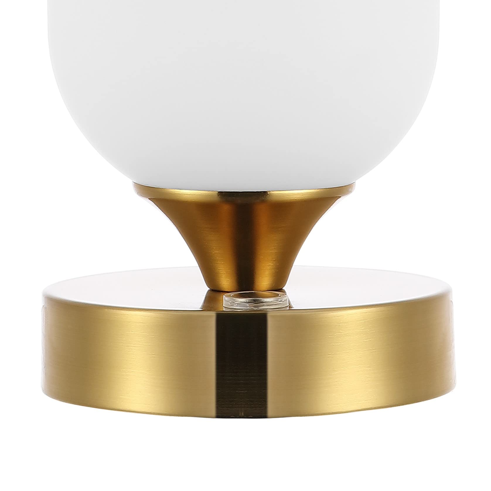 Jonathan Y Jyl7111C Eli 8" Modern Minimalist Iron Rechargeable Integrated Led Table Lamp Contemporary Bedside Desk Nightstand Lamp For Bedroom Living Room Office, Brass Gold/White