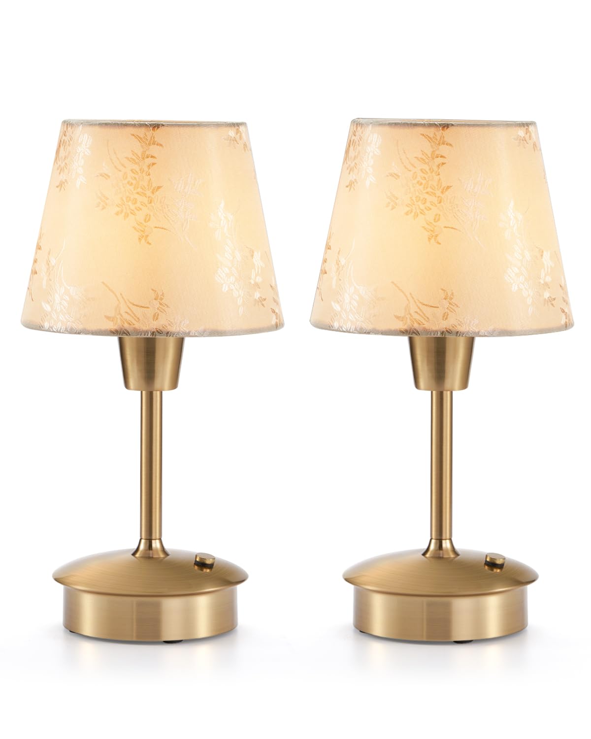 Umexus 2 Pack Small Cordless Table Lamp For Restaurant Dinner Table, 5200Mah Battery Operated Touch Lamps, Rechargeable Dimmable Portable Night Light For Bedside Dining Room Patio Kitchen Outdoor