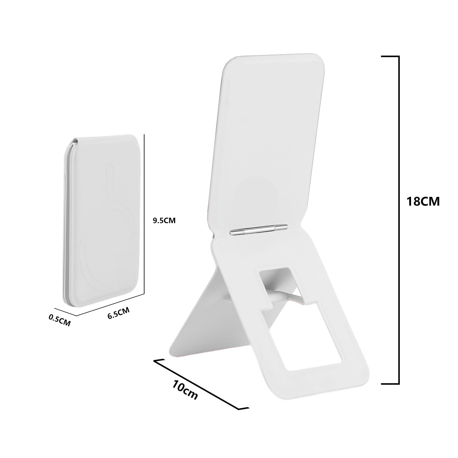 Yonksin Phone Stand, Magneitc Phone Tripod Stand For Iphone 16/15/14/13/12, Portable Foldable Design, Angle Adjustment, Grey