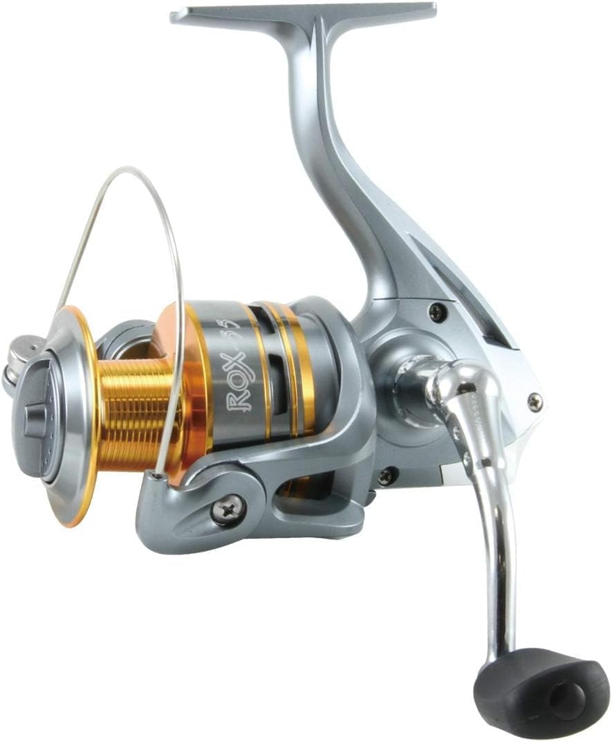 Okuma Rox-40-Cl Rox Standard Speed Spinning Reel Clam Pack,Silver 12 Lb Max Drag, 29" Line Retrieve