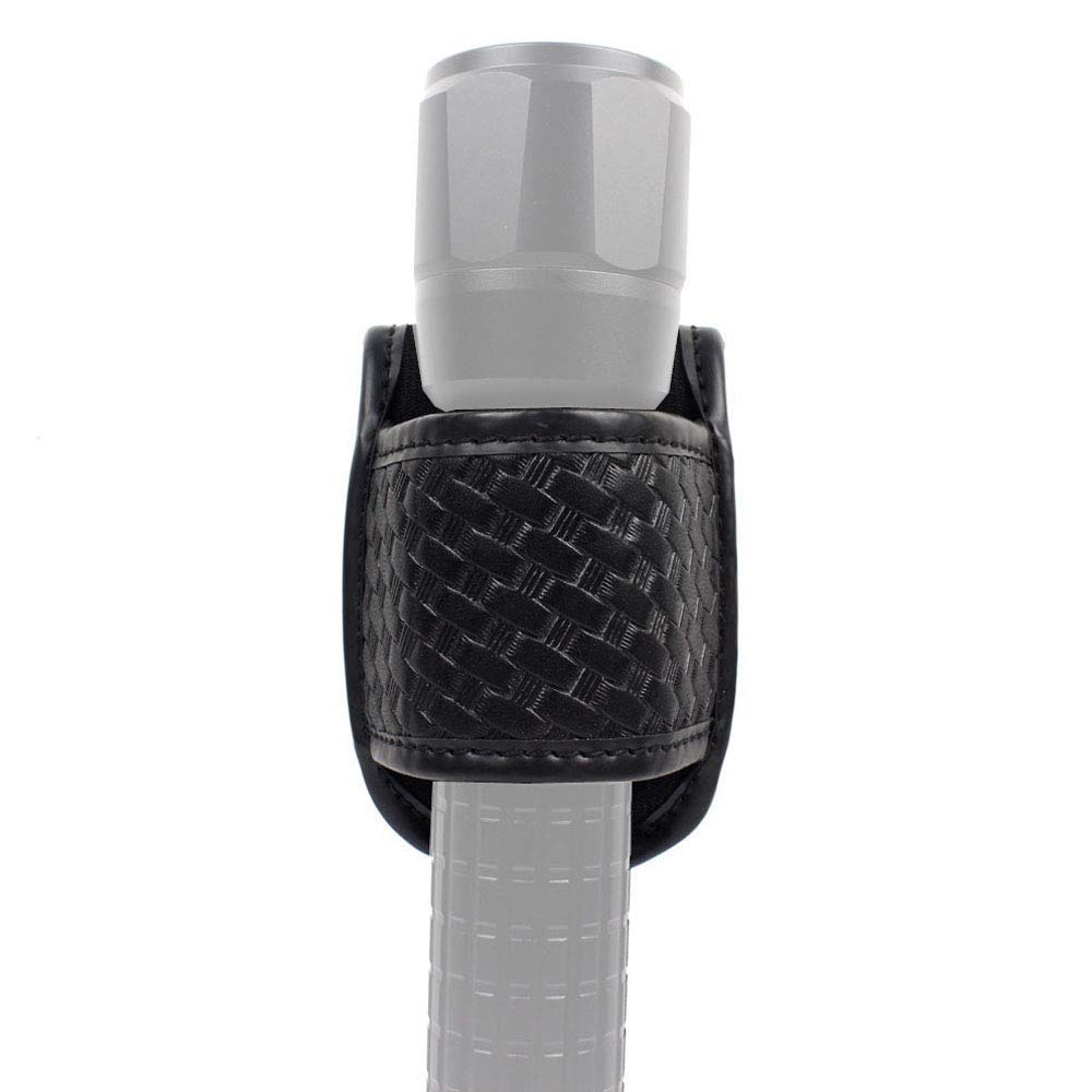 RocoUtility Basketweave Open Top D Cell Compact Light Holder, Duty Belt Accessories-Flashlight Pouch Holster
