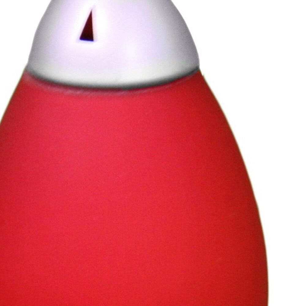 Homeroots Red And Silver Rocket Shaped Table Lamp