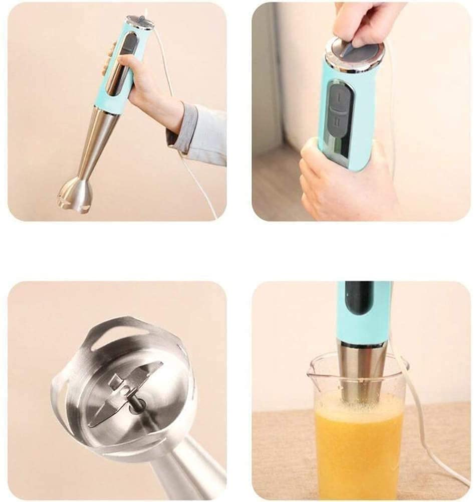 Zhykll 600W 4-In-1 Immersion Hand Blender, Titanium Plated, Speed Multifunctional Ultra-Stick, Turbo Mode, Bpa- Egg Whisk/Milk Frother Detachable