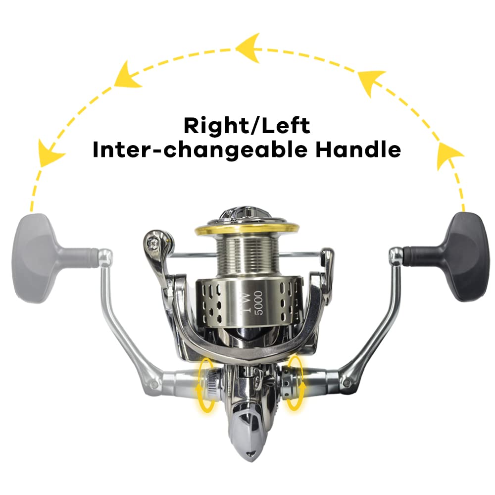 Fishdrops Saltwater Spinning Reel, 12+1Bb Ultra Lightweight Powerful Fishing Reel, Metal Frame Carbon Fiber 33 Lb Max Drag, 5.5:1 High Speed Ultra Smooth For Saltwater Fishing Reels