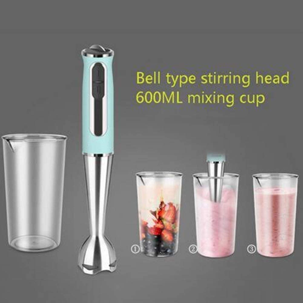 Zhykll 600W 4-In-1 Immersion Hand Blender, Titanium Plated, Speed Multifunctional Ultra-Stick, Turbo Mode, Bpa- Egg Whisk/Milk Frother Detachable