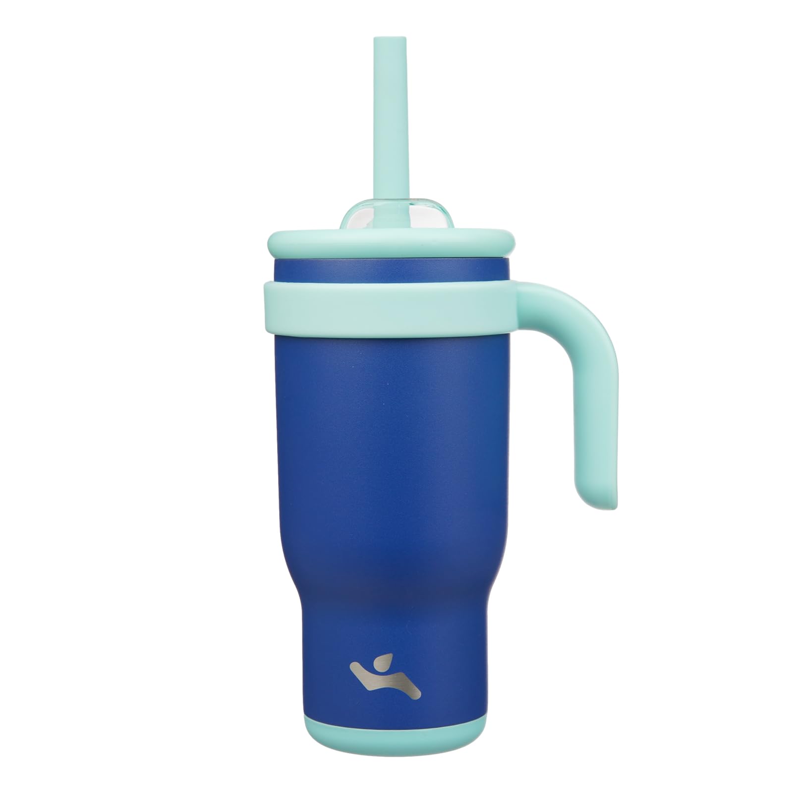 18 Oz Tumbler With Side Handle, Insulated Water Bottle With Straw And 2 In 1 Lid, Stainless Steel