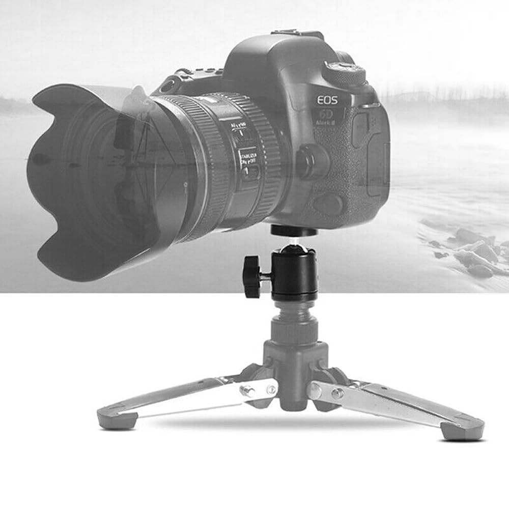Fotasy 2 Pcs 360° Rotating Swivel Mini Ball Head Ballhead With 1/4" Screw, Mount Bracket Holder Tripod, Aluminium Alloy 2.5Oz Light Weight, Loads 4 Lbs, Compatible With Dslr Smartphone, Action Cameras