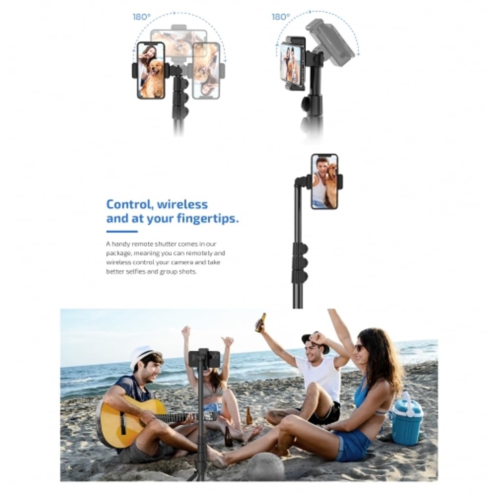 Fonus Wireless Tripod Selfie Stick Compatible With Samsung Galaxy S22 S23 S24 S25 Ultra Plus, A16 A35 - Monopod Remote Shutter Built-In Self-Portrait Extendable