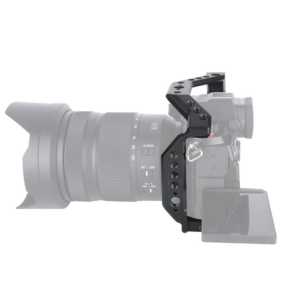 Niceyrig S5 Streamline Cage For Panasonic Lumix S5 / G9 Ii Mirrorless Camera With 3/8 1/4 Thread Nato Rail Cold Shoe - 406