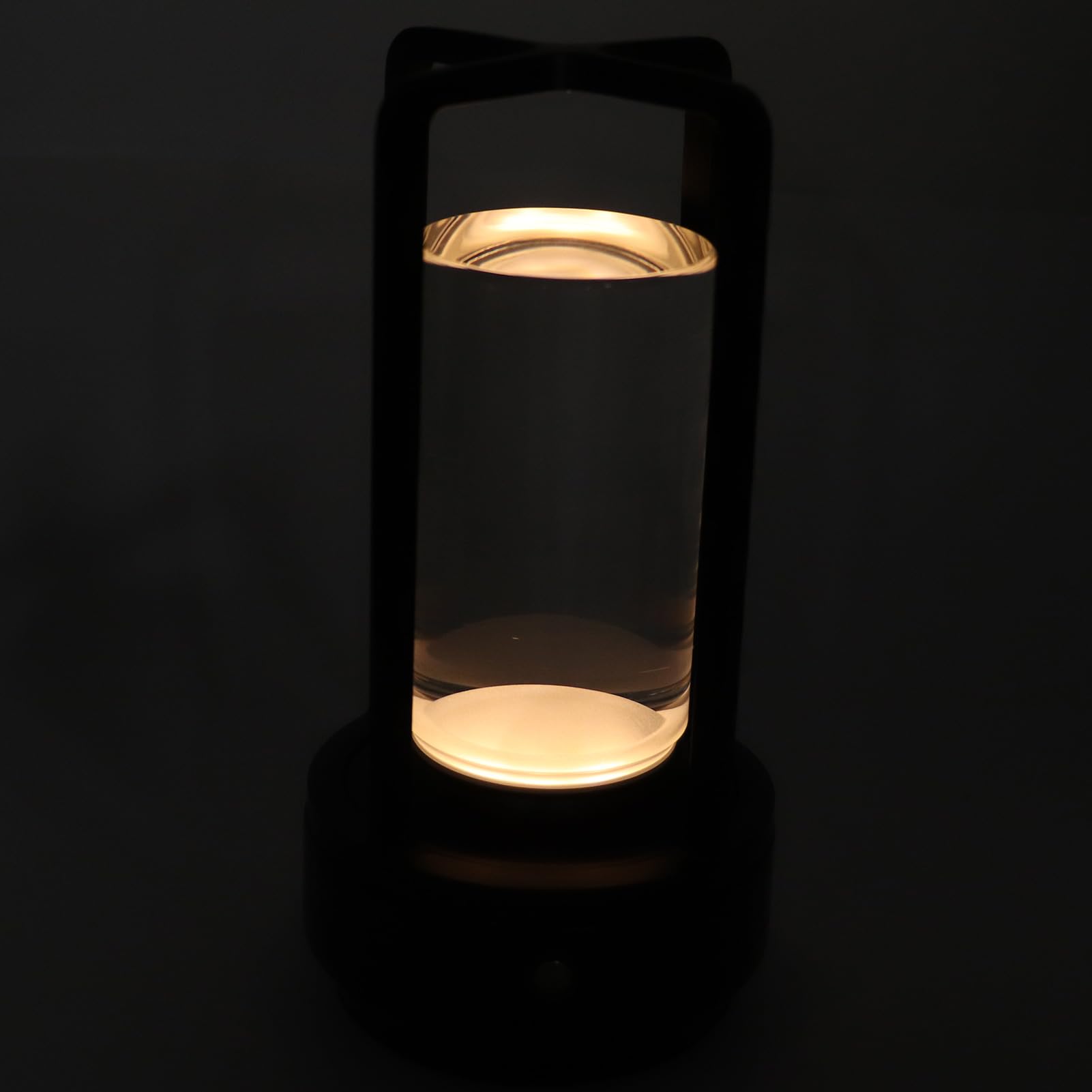 Cheotime Cordless Table Lamp, Crystal Lampshade 3 Color Temperatures Touch Control Usb Rechargeable Led Desk Lamp For Home (Black)
