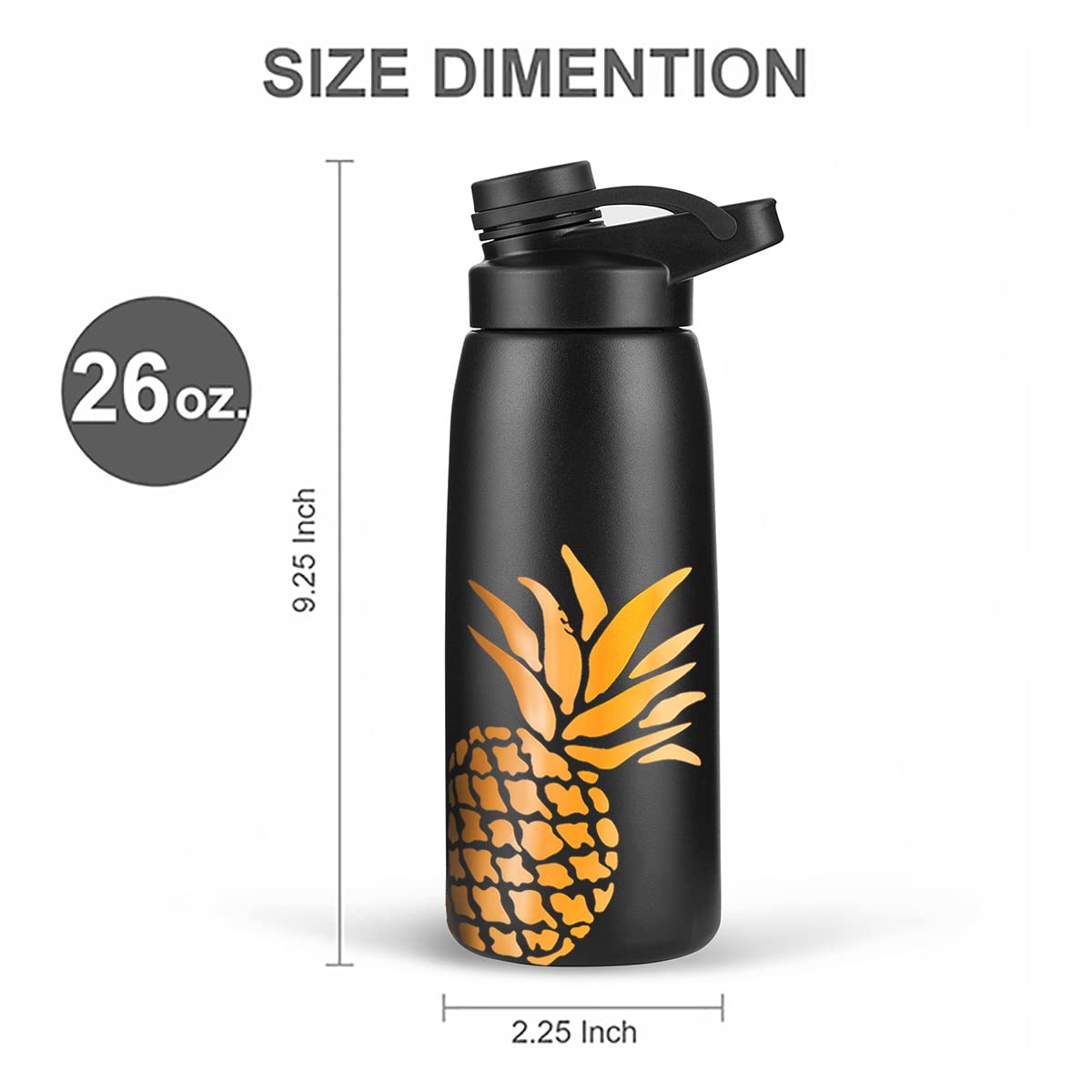 Life'S Easy Stainless Steel Water Bottle - Spout Lid Design - Double Wall Insulation And Wide Mouth