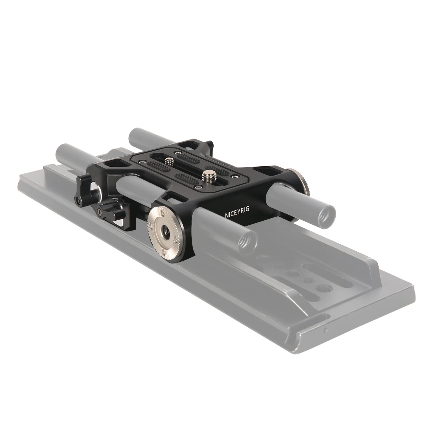 Niceyrig Rosette Mount 15Mm Rod Rail Baseplate With Dovetail Clamp For Arri Standard Bridge Plate, Applicable For Blackmagic Design Pocket Cinema Camera 6K Pro/6K G2, Cinema Camera, Camcorder - 512
