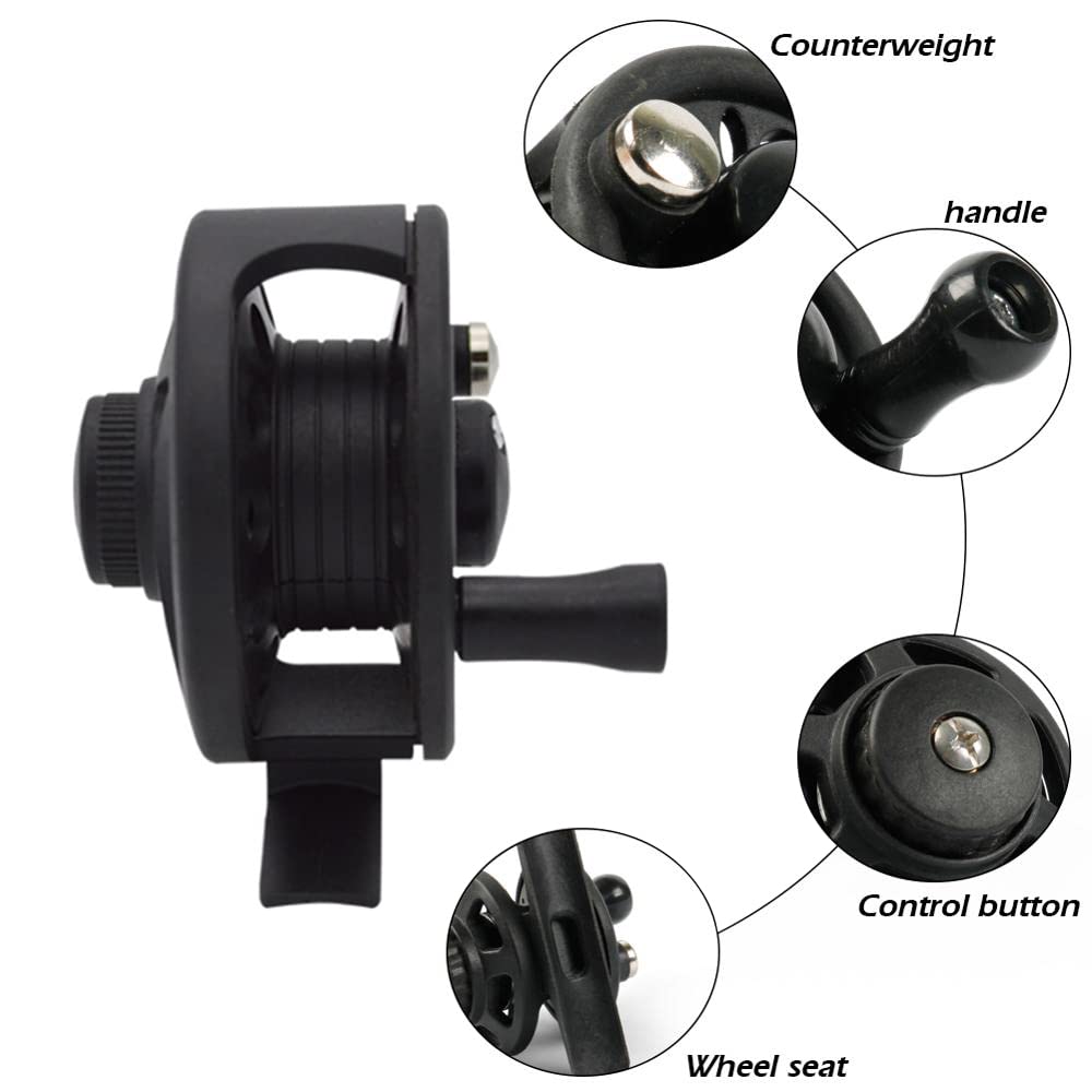 Fangblue Fly Fishing Reel Abs 2.4Inch(6Cm) Mini Fly Wheel For Trout Pike Lightweight Interchangeable Winter Fishing Wheel For Freshwater Saltwater