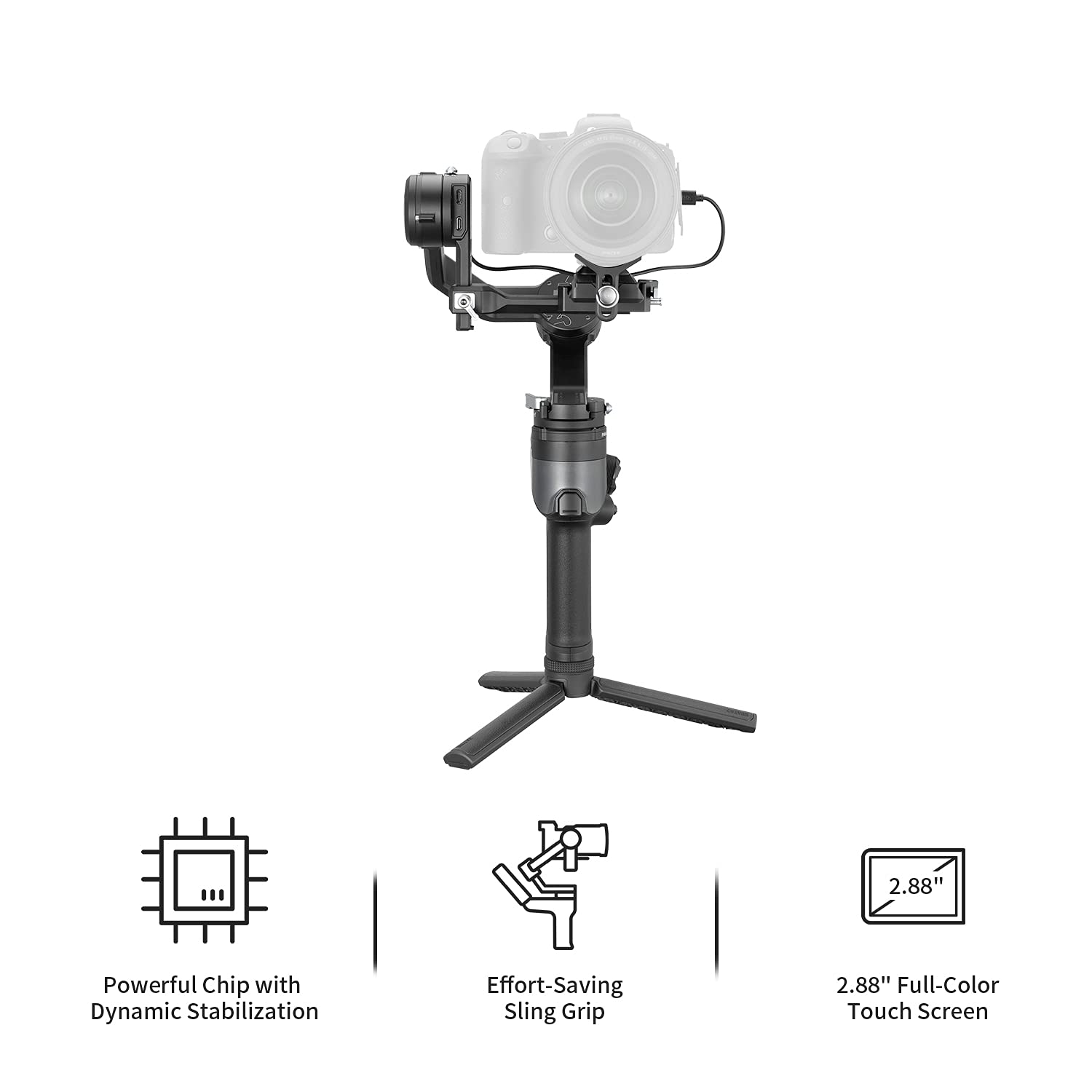 Zhiyun Weebill 2, 3-Axis Gimbal Stabilizer For Dslr And Mirrorless Camera, Nikon Sony Panasonic Canon Fujifilm Bmpcc 6K, Full-Color Touchscreen, Pd Fast Charge