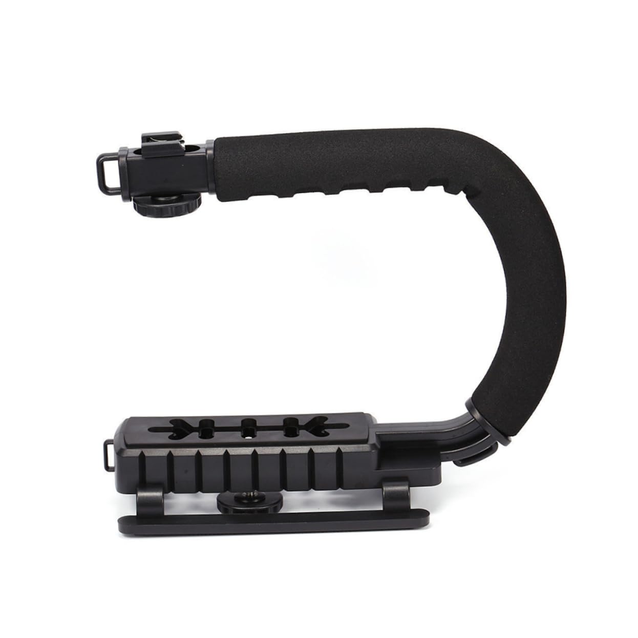 Kontonty Stabilizer Grip Hot Shoe Shape Bracket Camera Stabilizer Foam Handle 1/4 Screw Hole