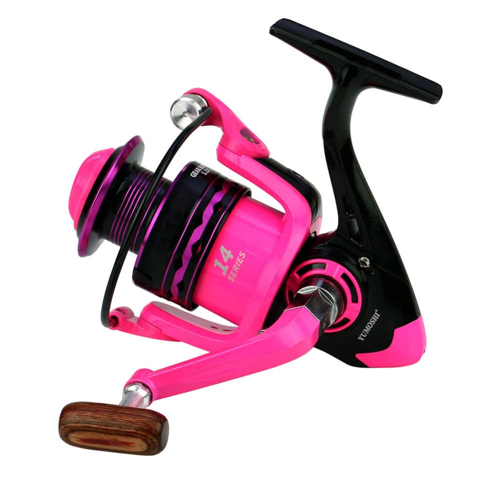 Lizhoumil Baitcasting Reel, 5.2:1 Gear Ratio Spinning Reel, 14Bb Stainless Steel Shielded Bearings Fishing Reel, For Freshwater Sea Fishing Boat Fishing Carp Fishing Pink Oe3000