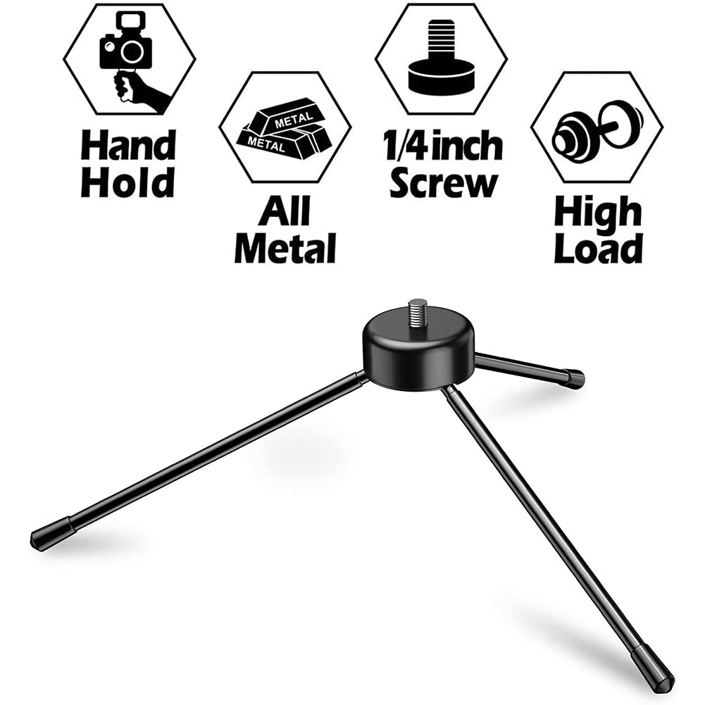 Lizusidtsy Mini Metal Tripod, Desktop Tripod With 1/4 Inch Screws, Suitable For Projectors And All Cameras, Black, 500094070
