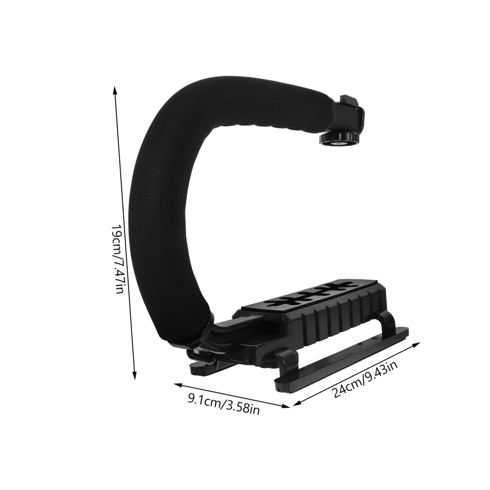 Caxusd Dslr Camera Stabilizer Phone Gimbal Grip Handle Flash Bracket Lightweight Portable For Outdoor Filming