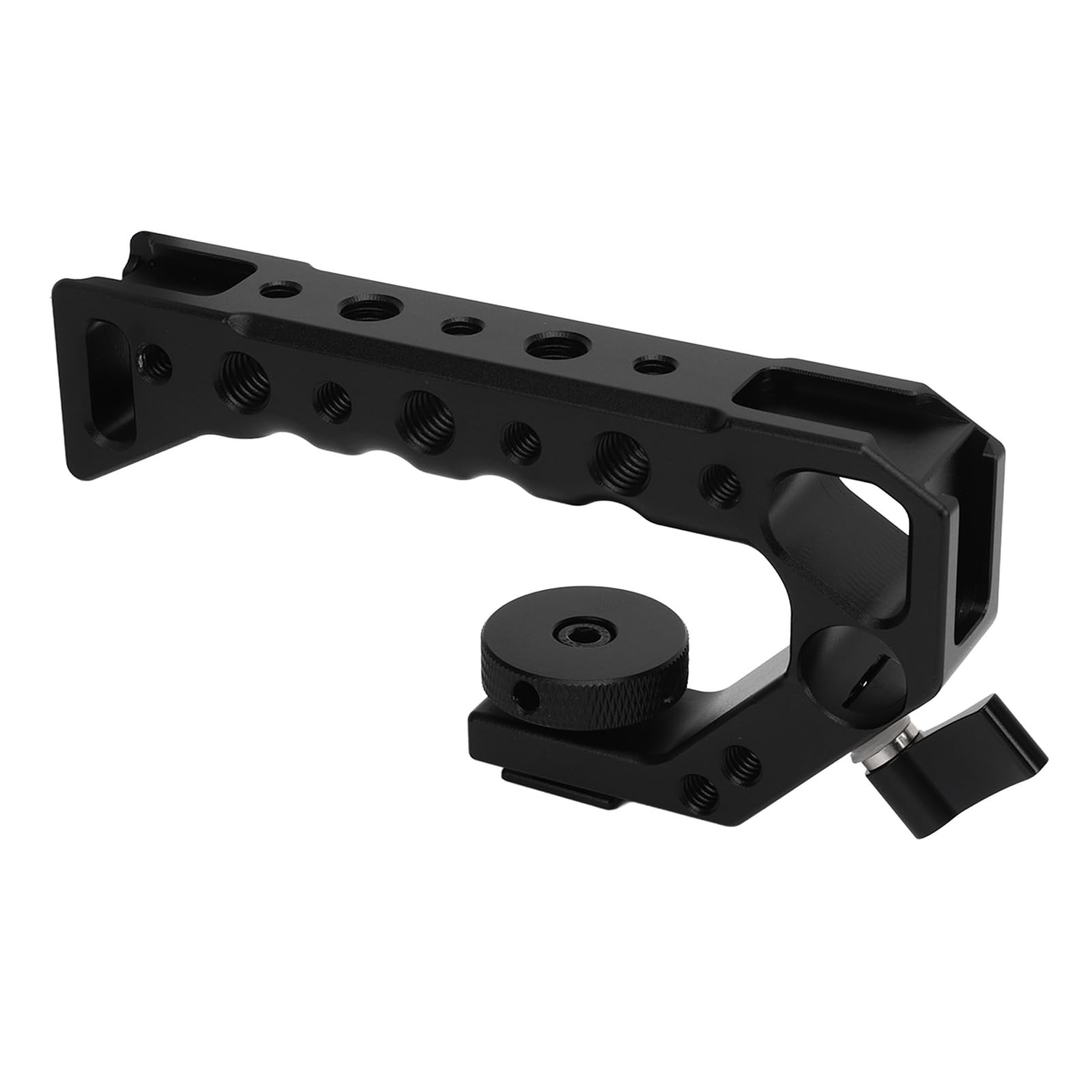 Cuifati Universal Camera Top Handle,With With 1/4 Inch And 3/8 Inch Screw Holes Cold Shoe Port Knob Skeleton Design Universal Video Rig For For Lumix For Pentax Digital Slr