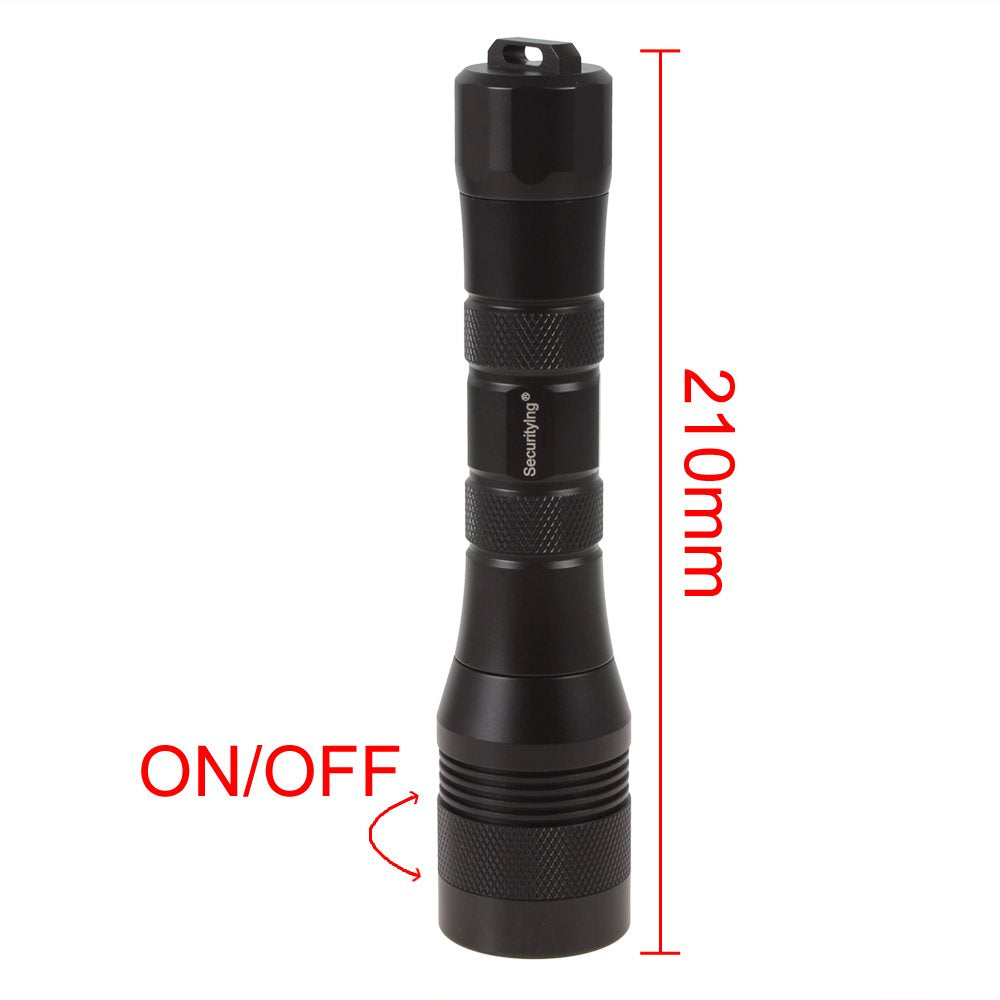 Securitying Waterproof 1000 Lumens Led Diving Flashlight Underwater 150M Super Bright Led Scuba Light, 9 Degrees Narrow-Angle Beam Diving Safety Light Night Dive Torch