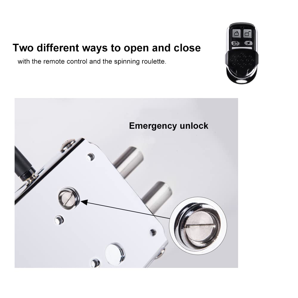 Geevorks Smart Lock,Remote Control Keyless Entry Electronic Lock With 4 Remote Control,Smart Anti-Theft Deadbolt Access Control System For Home Hotel Apartment