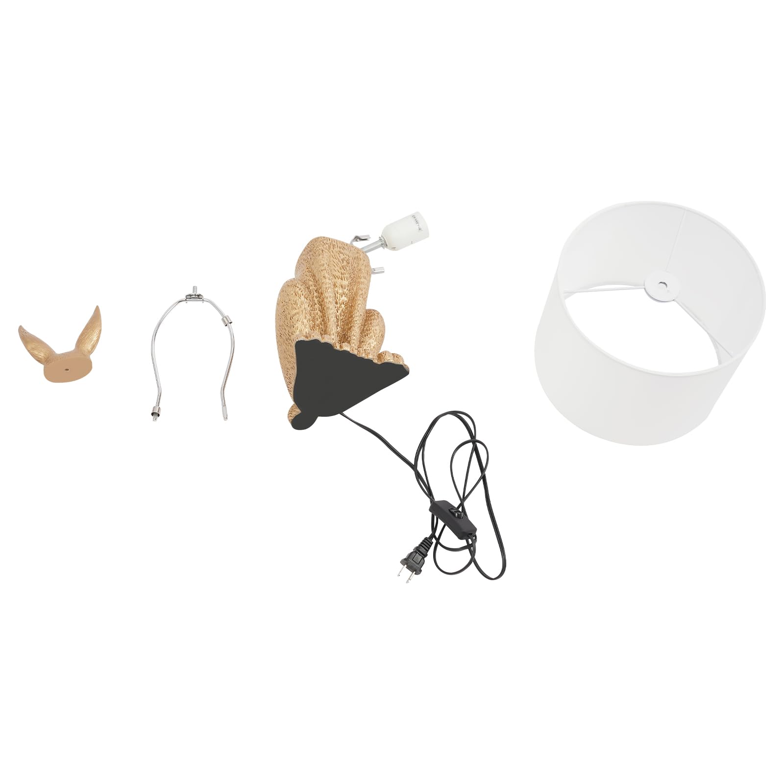 Lxrnqcey Rabbit Table Lamp, Modern Golden Rabbit Table Lamp, 110V Light Decoration Led Nightlight For Living Room Dining Room Study Room Desk (Bulb Not Included)