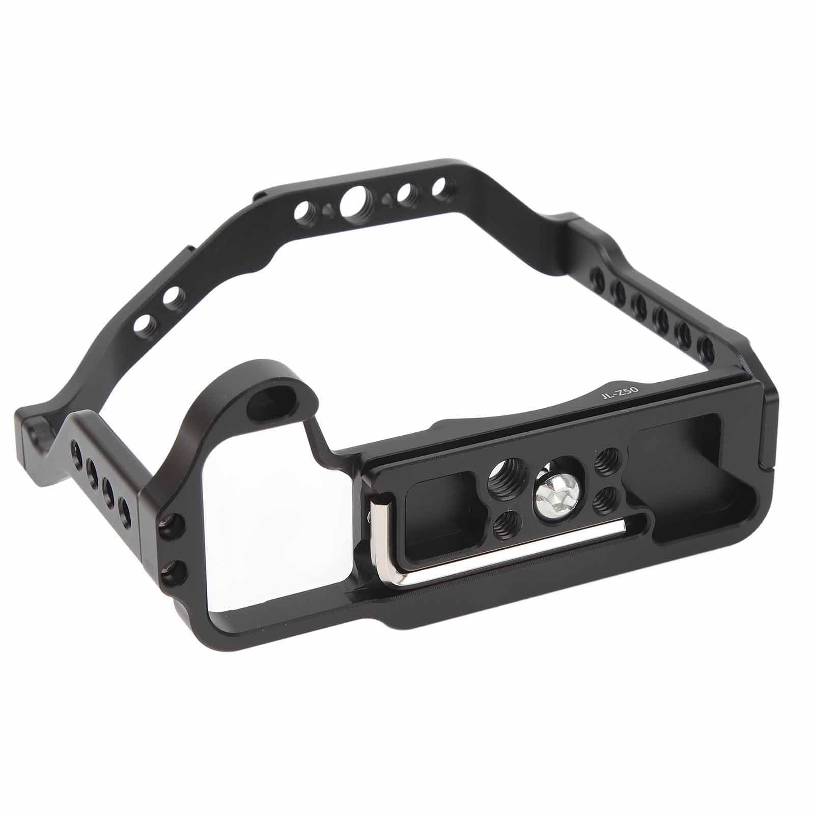 Acogedor Camera Cage For Nikon Z50, Video Camera Cage Rig With 1/4 & 3/8 Thread, For Arca Port Quick Release Plate, Aluminum Video Cage Rig Stabilizer