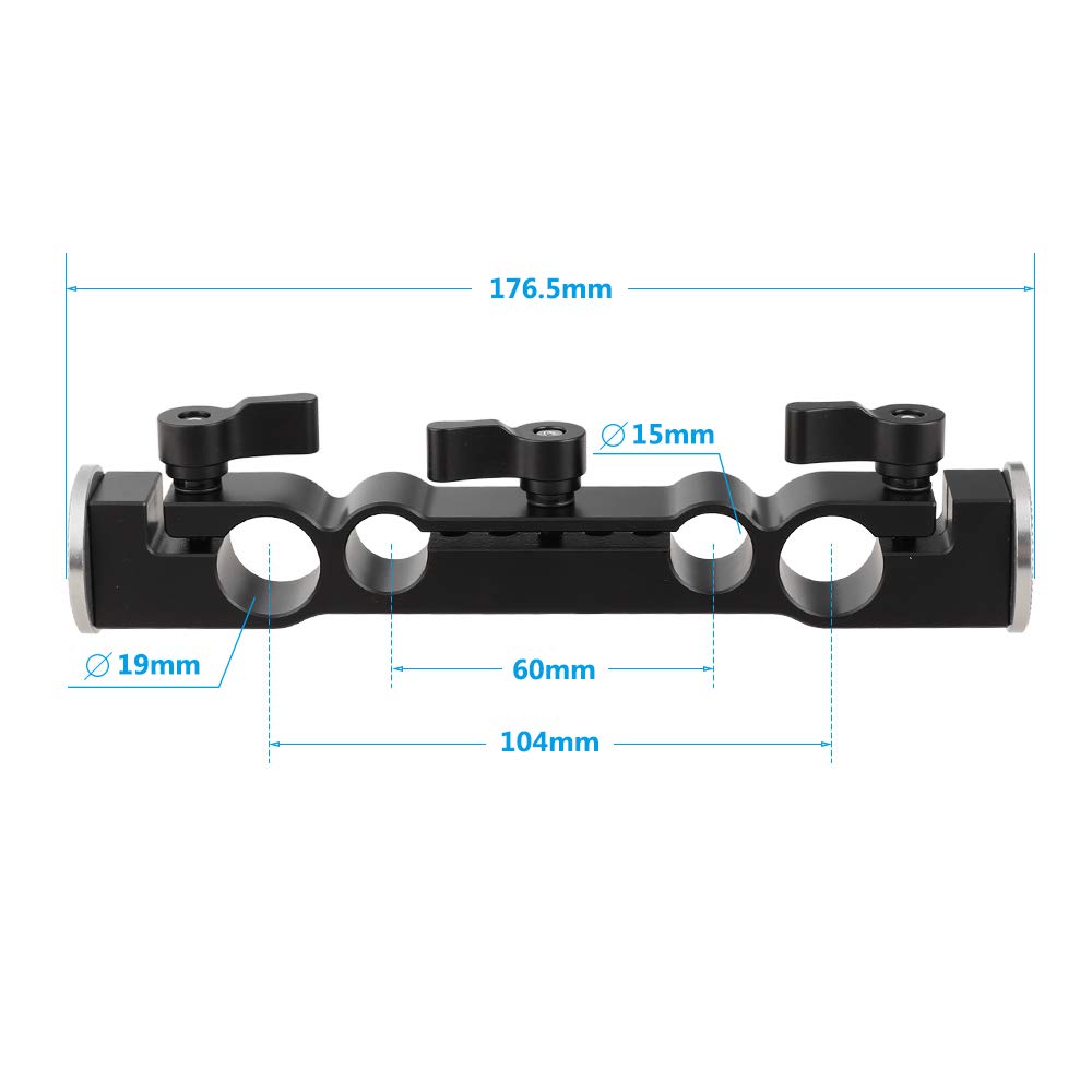 Camvate 15Mm & 19Mm Rod Clamp With M6 Rosette Handle Grip For Shoulder Mount Rig - 2311