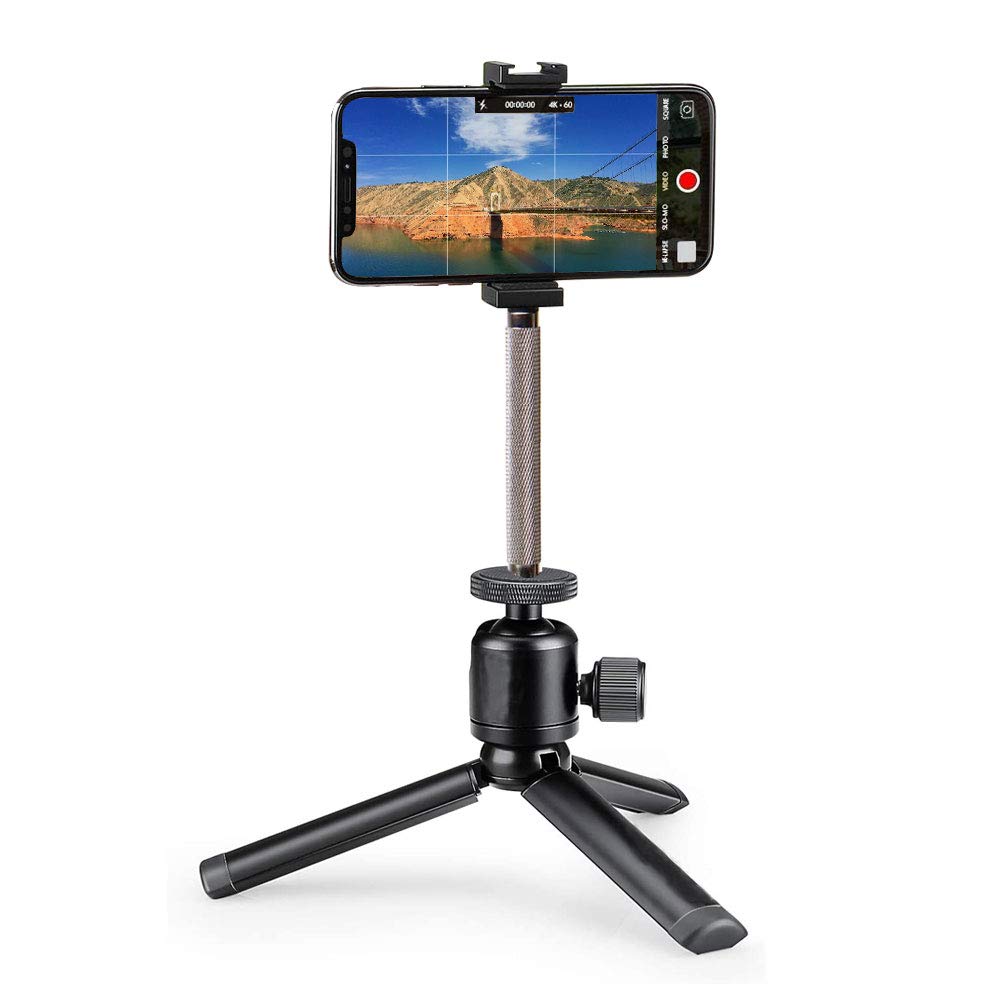 Koroao 1/4” Universal Tripod Extender Rod For Livestream Broadcast Extender Rod Support Camera Clamp Mount For Desktop Tabletop Stand Tripod (4.72Inches)