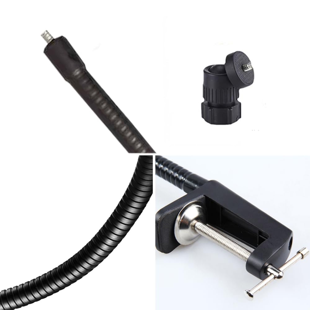 Etubby Webcam Stand Holder 27" Adjustable Gooseneck Desktop Camera Desk Clamp Mount For Logitech Webcam C925X, C922, C930E, C930, C920, C615, Etc. (1/4" Threaded)