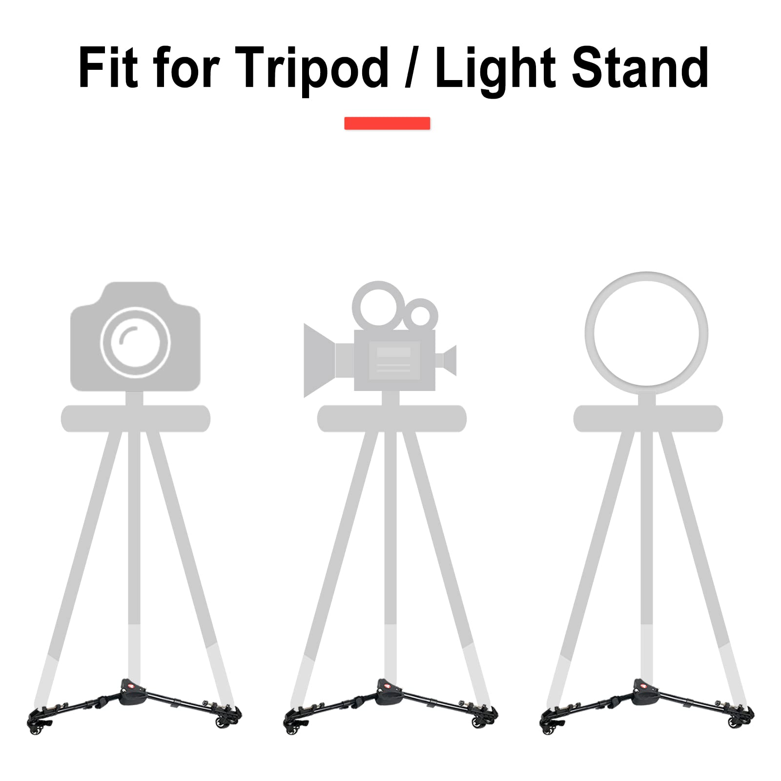 Kubas Yaeccc Kingjoy Vx-600 Photography Heavy Duty Tripod Dolly Wheels Adjustable Leg Mounts Compatible With Canon Nikon Sony Dslr Camera Camcorder Photo Video