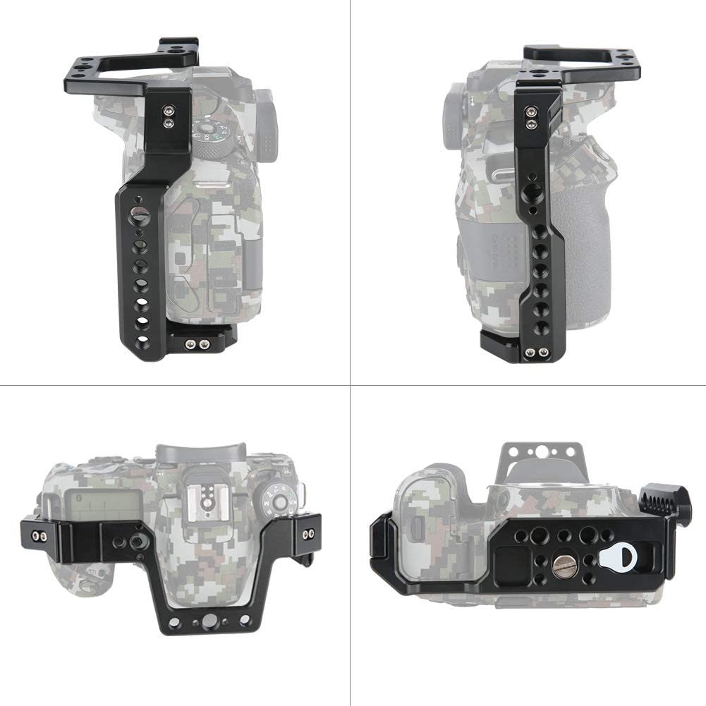 Niceyrig Camera Cage For Canon 80D 90D 70D, With Nato Rail Cold Shoe And 1/4 3/8 Locating Hole - 371