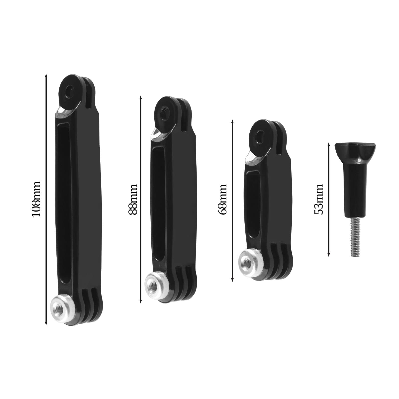 Ecsing 1 Set 3-In-1 Extension Arm Mount Kit Compatible With Sjcam Compatible With Insta360 Action Cameras Portable Extension Arm Mount Rod Bracket Stand