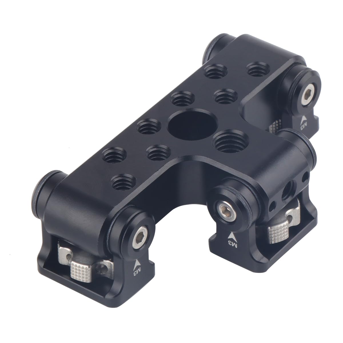 Rigdance Triple Phone Holder Tripod Mount Adaptor 180-Degree Tilt Head Vlogging Live Streaming Tool For Camera, Light, Microphone Multiple Phone Bracket To Tripod