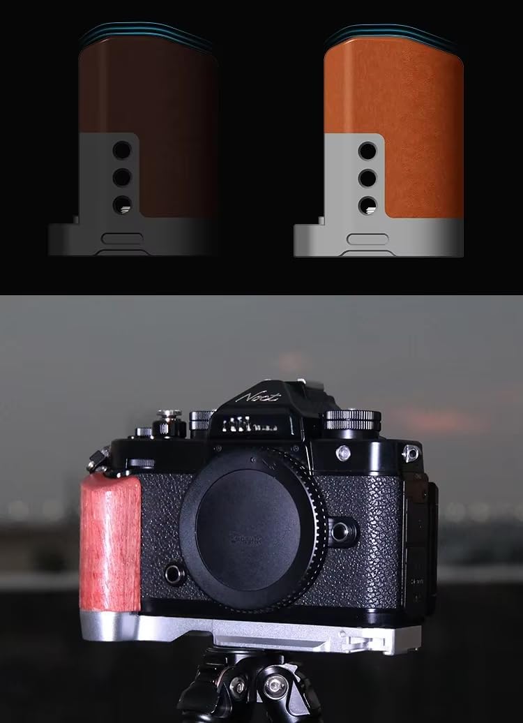 M-Remote Wooden Handle Special L-Shaped Board Is Suitable For Nikon Zf Camera Dslr Somehow Extend Accessories Arca Swiss Tripod (Silver)