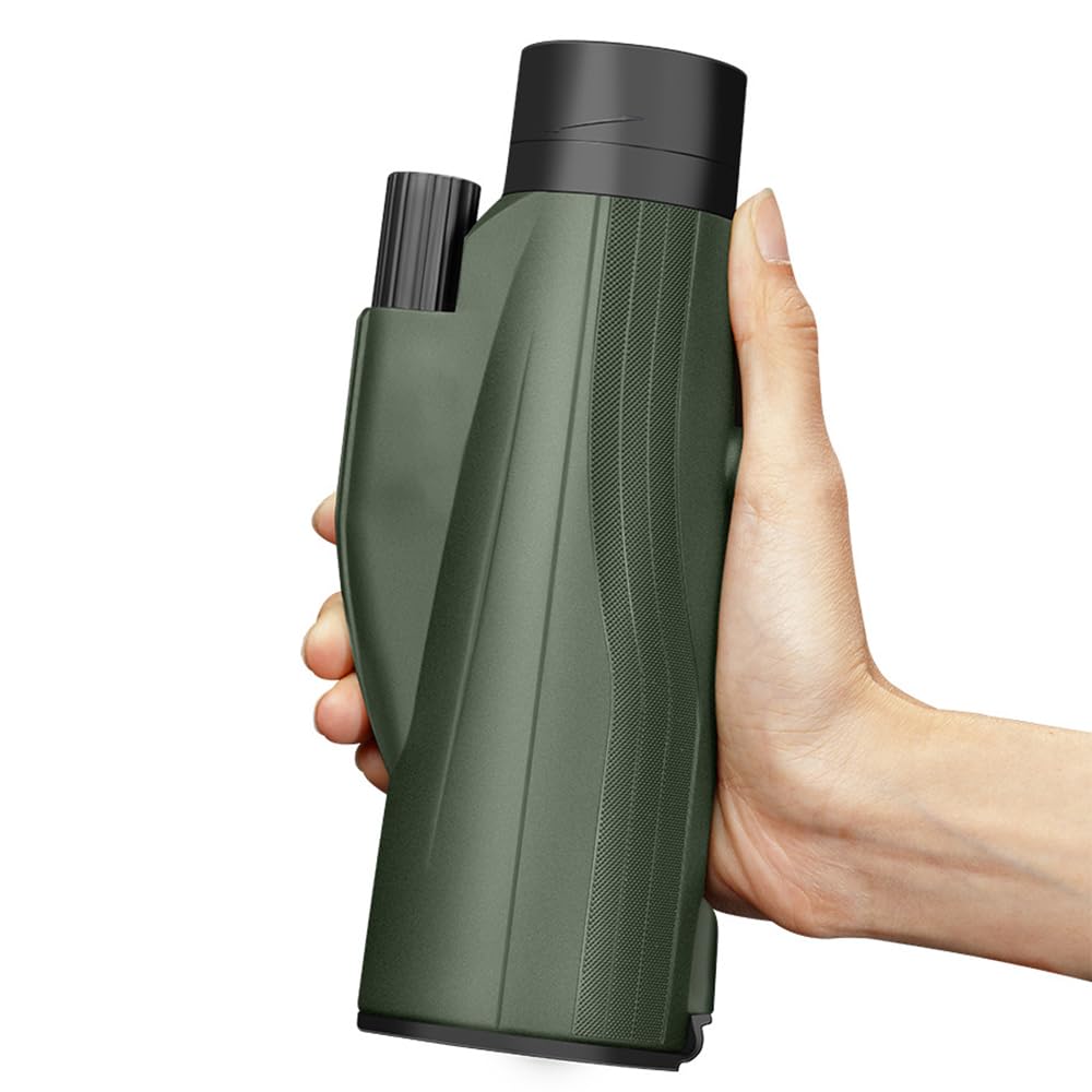 Mocanio 12X50 Monoculars For Adults High Powered Panoramic Low-Light Night Vision Monocular Portable Telescope - Waterproof Monoculars -Bak4 Prism Fmc For Bird Watching Hunting
