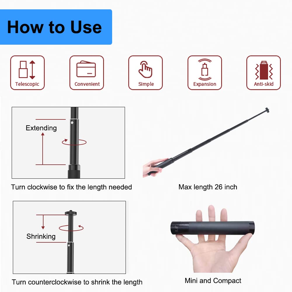 Jcwiny 30" Tall Webcam Stand Tripod Extendable Desktop Tabletop Webcam Tripod Web Camera Mount Aluminum Desk Tripods Stand For Logitech Brio Webcam C925E C922X C930E C922 C930 C920 C615 Iphone Camera