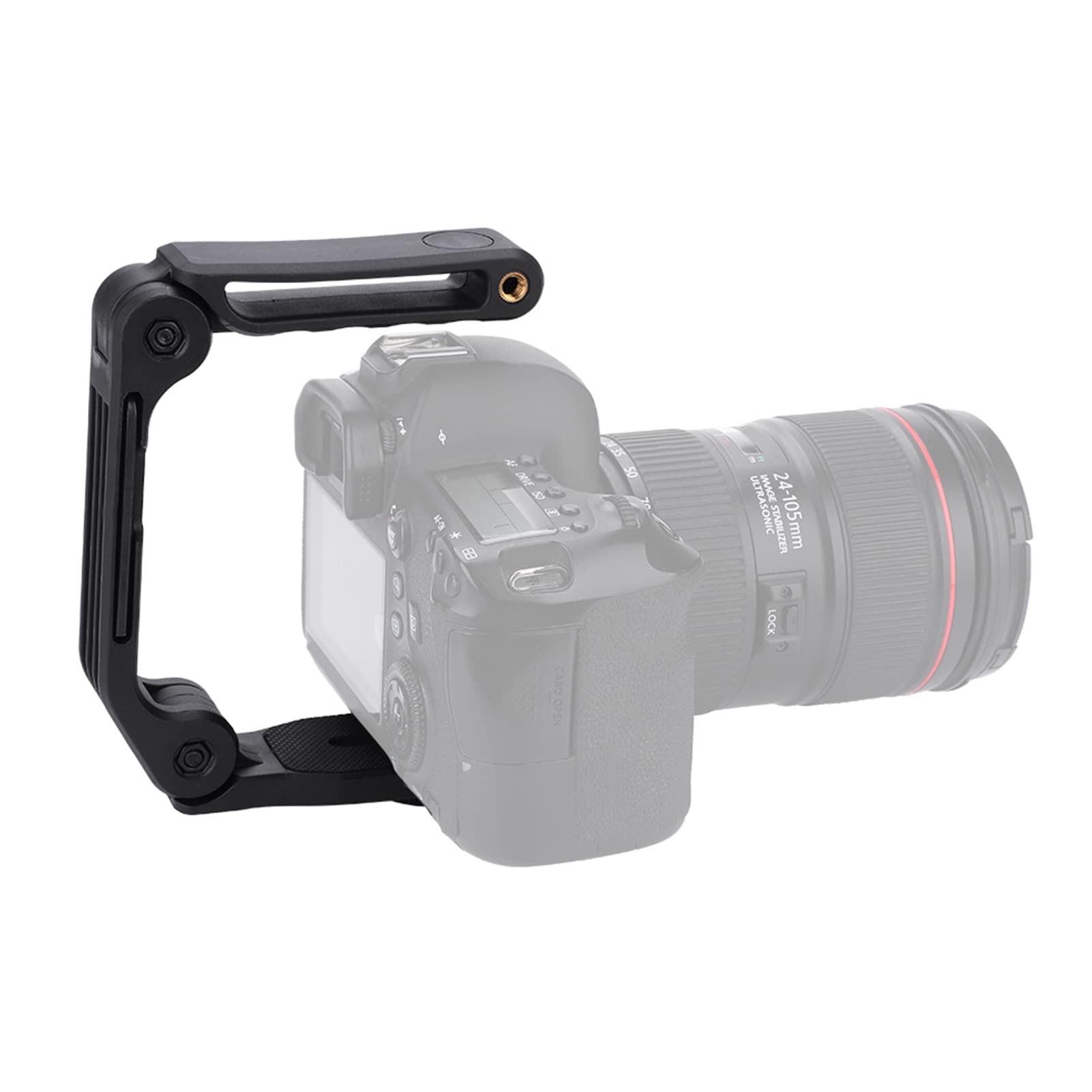 Fydun Video Action Stabilizing Handle Grip Handheld Stabilizer U Grip For Dslr Camera, Black, 1/4-20 Connector, Compatible With Dslr, Digital Video Camera