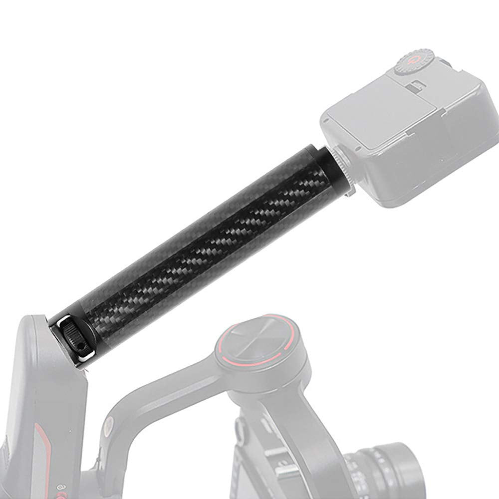 Kqcibz Carbon Fiber Handle Gimbal Grip Cold Shoe Mount Adapter For Weebill S Lab Stabilizer For Monitor Microphone, Black, 500034576