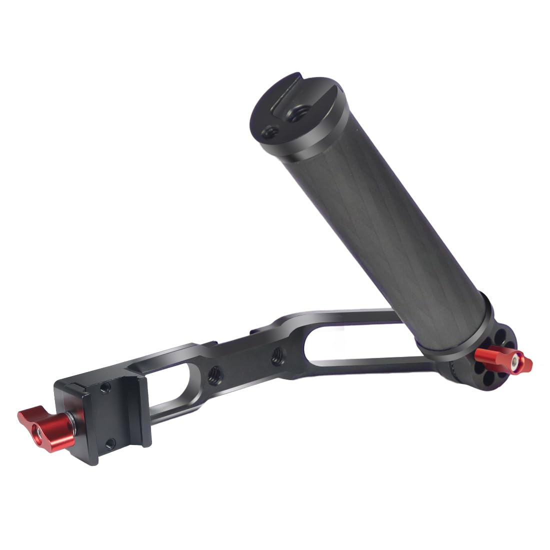 Novelgoal Carbon Fiber L Bracket Handle Grip With Foldable Cold Shoe Mount Compatible With Dji Ronin Rs2 Rsc2 Mini Handheld Gimbal Stabilizer Accessory (Handle)