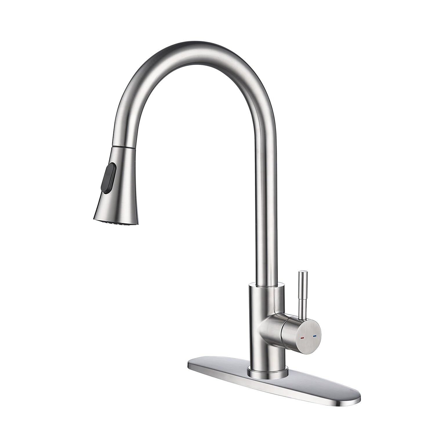 Overstock Single Handle Brushed Nickel Kitchen Faucet With Pull Out Spraye Brushed Nickl Brushed