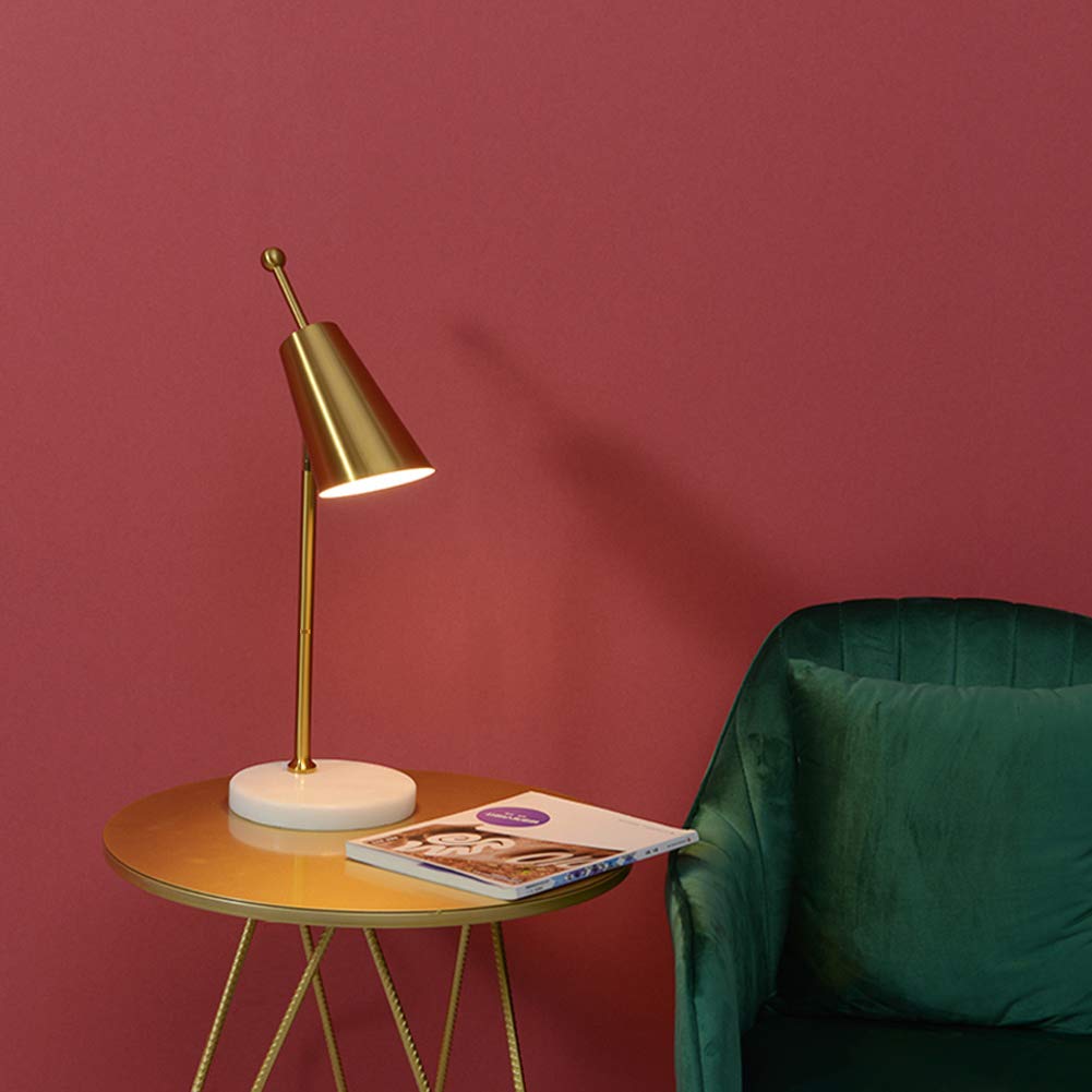Hsyile Lighting Ku300234 Simple Modern Design Creative Bedroom & Living Room Table Lamp, Brass Finish