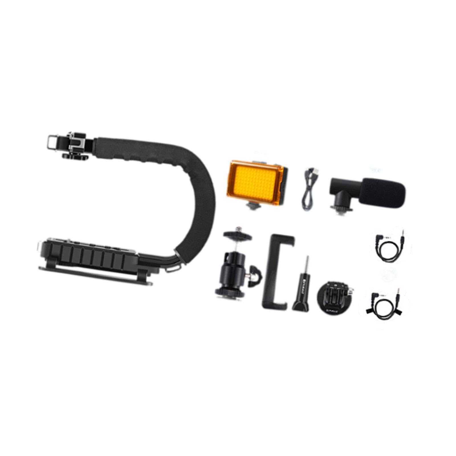 Baotyjie Camera Video Stabilizer,C Shaped Dv Bracket Stabilizer Black,Compatible U/C Shape Portable,Handheld Dv Bracket Stabilizer