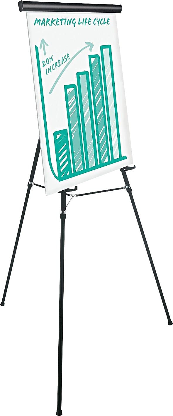 Nicky Nice Universal 43034 Heavy Duty Presentation Easel, 69-Inch Maximum Height, Metal, Black