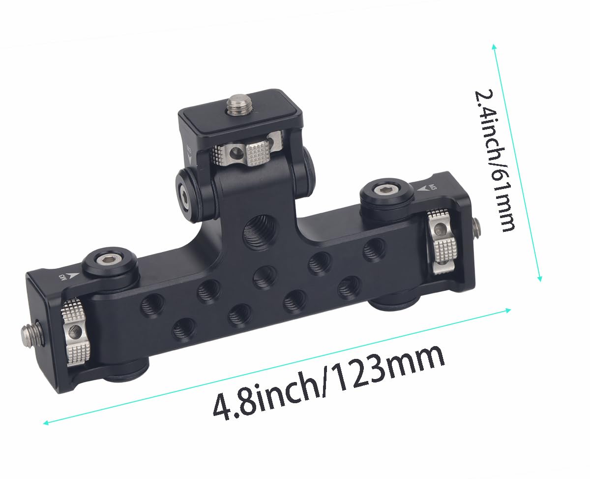 Rigdance Triple Phone Holder Tripod Mount Adaptor 180-Degree Tilt Head Vlogging Live Streaming Tool For Camera, Light, Microphone Multiple Phone Bracket To Tripod