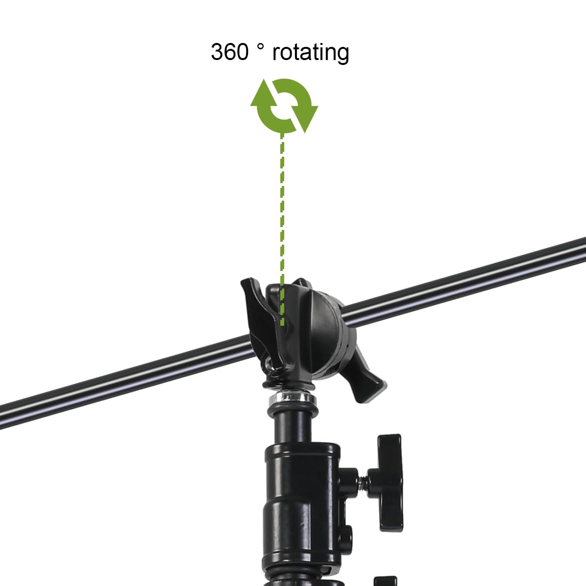 Gvm C320 C Stand Stainless Steel Heavy Duty With Boom Arm, Max Height 10.5Ft/320Cm Photography Light Stand With Holding Arm Load-Bearing 44Lb/20Kg Adjustable Stable Photography Studio Light Shooting