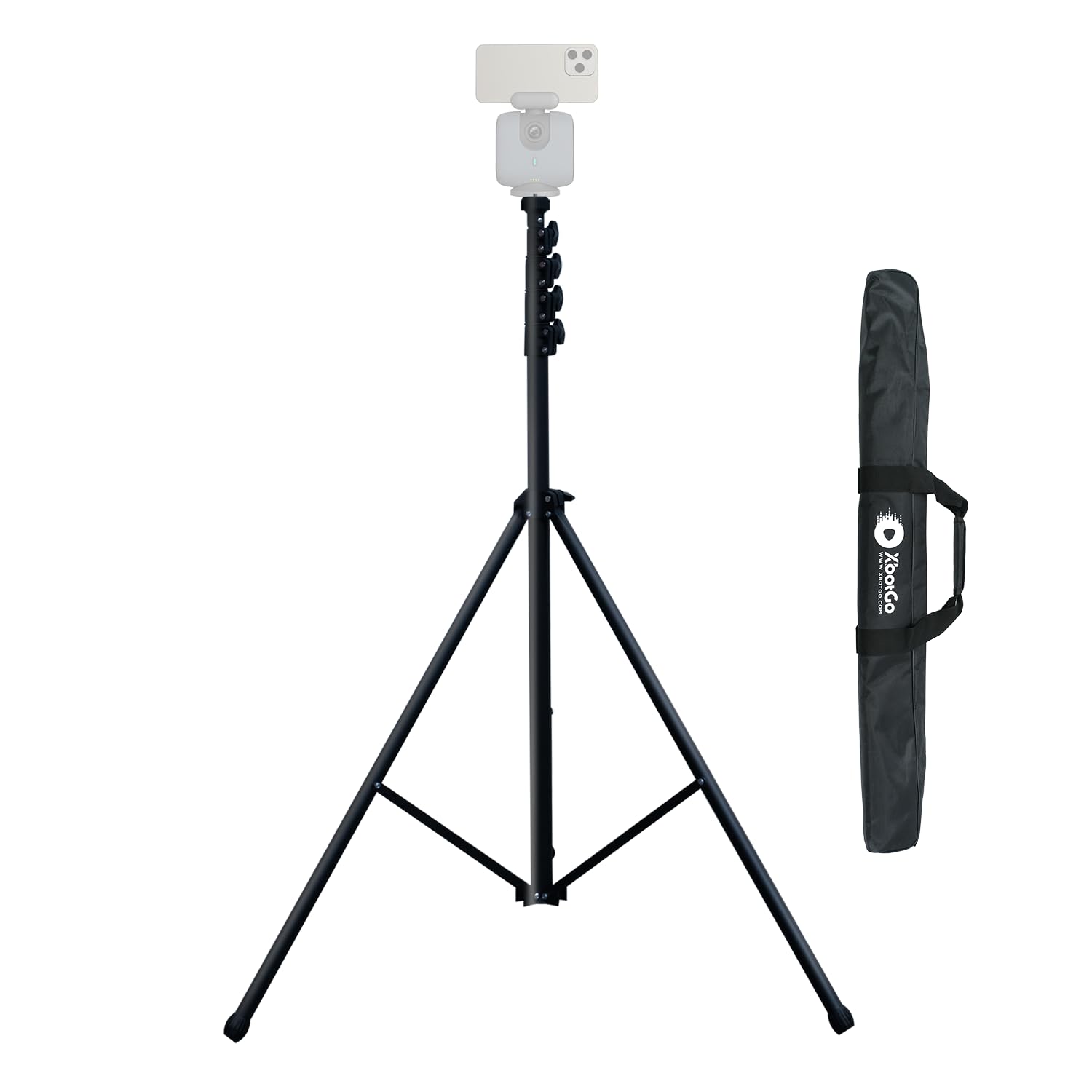 Xbotgo Update T4 Tripod For Soccer/Basketball Games Recording: Up To 13 Feet, Extra Quick-Release Mount, Storage Bag, Non-Slip Feet, Wind Resistant, 1/4” Screw Compatible With Most Dslr Cameras