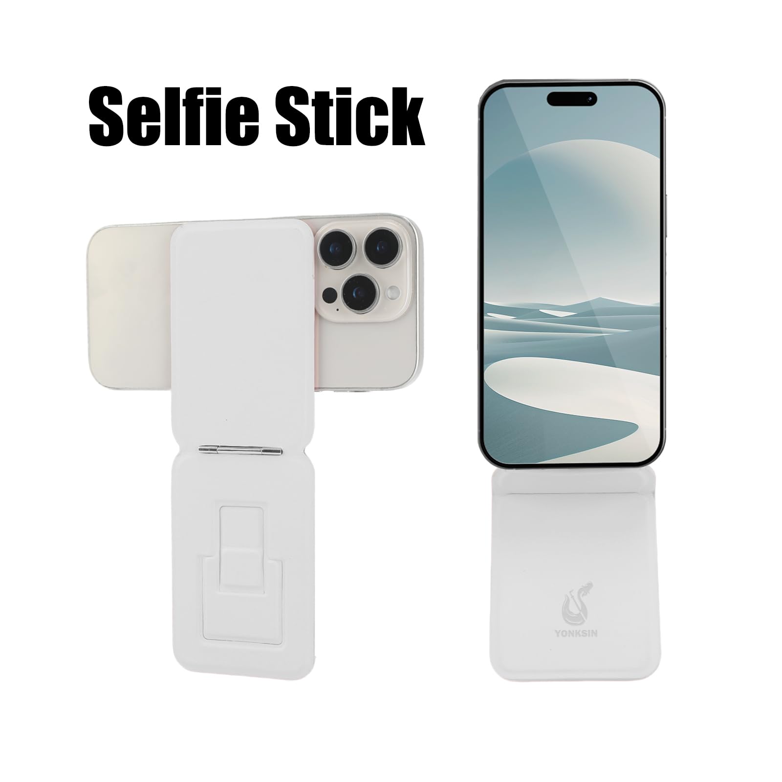 Yonksin Phone Stand, Magneitc Phone Tripod Stand For Iphone 16/15/14/13/12, Portable Foldable Design, Angle Adjustment, Grey