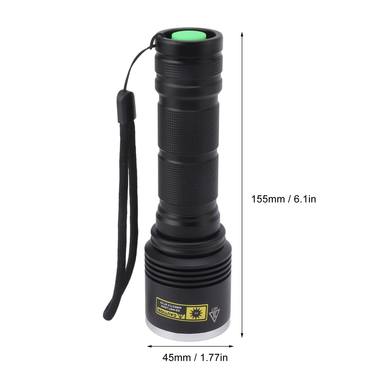 Kuuleyn Uv Flashlight 365Nm,Blacklight Flashlights,Led Uv Flashlights Torch Aluminium Alloy Shell Ultraviolet Flashlight For Detecting Forged Documents Amber Jewelry 40W 1800Mw